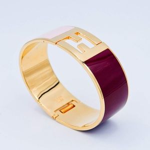 Fendi Jewelry - Fendi Signature FF Logo Click Clack Bangle Fendi Jewelry - Fendi Signature FF Logo Click Clack Bangle